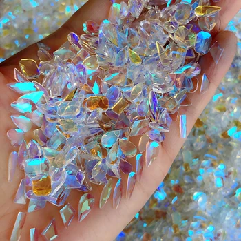 30pc Segatakse Küünte Kuju Kive Klaasi Läikiv küünte Kaunistamiseks Läbipaistev Tilk-Crystal Glitter Küüne Kivid beas ehete tegemine