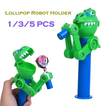 1/3/5TK Dinosaurus Lollipop Robot Omanik Loominguline Süüa Lollipop Pop Ups Juhul Candy Ladustamise jõulukinke lastele Uudne Mänguasjad
