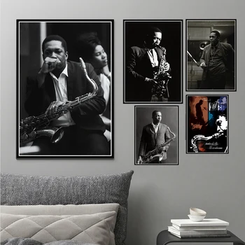 Plakat Ja Trükib Maali Kunsti John Coltrane Jazz, Muusik, Muusika, Laulja Star Seina Art Seina Pilte Home Decor картины plakat 10