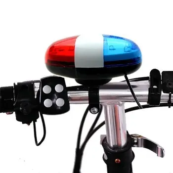 Jalgratta 6 LED Light 4 Kõlab Trompet Electonic Sarved Kelluke Hele Trompet MTB Super Vali Sireen Politsei Stiili Jalgrattasõit Osad 3