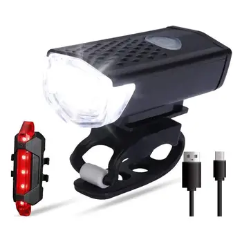 Bike Jalgratta Valgus USB LED Laetav Set Mountain Tagasi Tsükli Vahendid Taskulamp Ees Väljas Tarnete Vilkur-Lamp H0H9