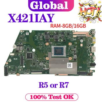 KEFU X421IA Emaplaadi ASUS X421I X521IA X421IAY R421IAY Sülearvuti Emaplaadi R5 R7 4th Gen 8GB/16GB-RAM PEAMINE JUHATUS 1