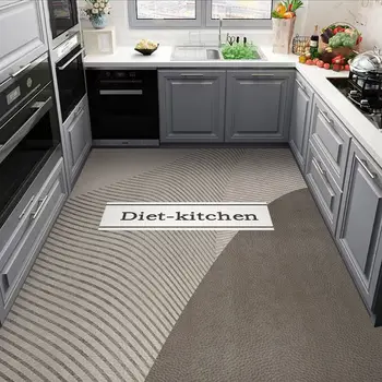 Kaasaegne Köök Põranda Matt Õli-Tõendeid ja Veekindel PVC Köök Matt Anti-skid Nahast Vann Matt Suur Ala Vaip Köök Decor 2