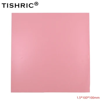 TISHRIC Hot Müük Punane GPU CPU Thermal Padjad 1,5 mm Jahedam Juhtiv Silikoon padi Heatsink 100*100*1.5 mm ARVUTI Ventilaator Jahutus jahutusradiaator 7