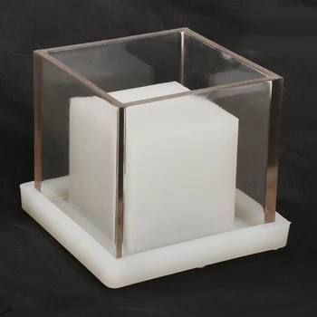 Kõrge Kvaliteediga Plastik, Seest Õõnes Center Square Cube Küünla Valmistamiseks Hallituse Seep Hallituse Käsitöö Aroomiteraapia Lõhnav Küünal Tegemise Vahendid 10