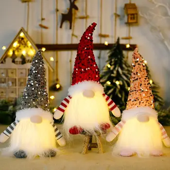 30cm Jõulud Elf Doll Gnome Led Valgus jõulukaunistused Kodu Xmas Navidad Uus Aasta 2023 Laste Kingitused 9