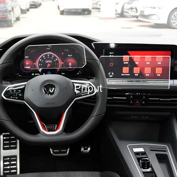 Auto Navigtion Karastatud Klaasi ja LCD Ekraani kaitsekile Kleebis Guard Jaoks Volkawagen VW Golf 8 Armatuurlaua 2021 aasta