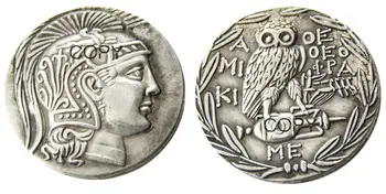 G(42)ATIKA. Ateena. Ca. 165-42 EKR. AR tetradrachm Pinnatud Hõbe Mündi Koopia 5