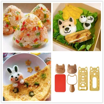 1 Komplekt Armas Naeratus Kass Sushi Riis Hallituse Decor Lõikur Sandwich DIY Vahend Jaapani Riisi Palli Jõulupuu Halloween Pumpkin Hallitusseened 12