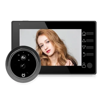 Video Silmade Video Uksekell 4.3 Tolline Ukse Peephole Kaamera LCD Digitaalne Elektrooniline Ukse Vaataja Öise Nägemise Toetada liikumistuvastuse 14