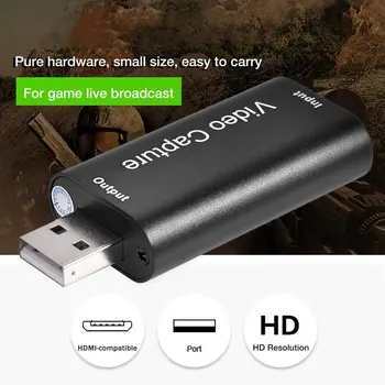 Videokaardi Pildista HDMI-ühilduva Video Capture Kaart Seade ARVUTI PS4 Mäng 4K 1080P HD VHS Juhatuse USB-Grabber Diktofon Box 5