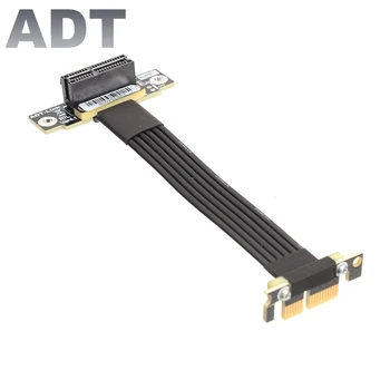 R11SL-TL Dual 90Degree Õige Nurga all PCIe 4.0 x1 pikendusjuhe Suure Kiirusega PCI Express Sound Ärkaja Kaardi Lindi Extender 16G/bps 5