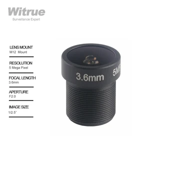 Witrue 5megapiksline CCTV Lens 3.6 mm M12 Mount 1/2.5 tolline 110 lainurk HD 1080P/4MP/5MP AHD Kaamera IP-turvakaamerad 11