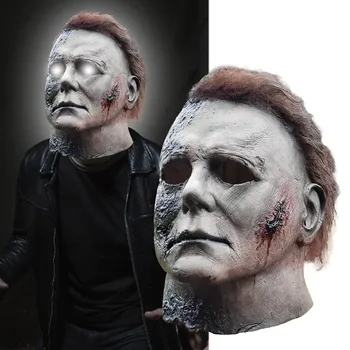 2022 Uus Halloween Õudus Michael Myers Mask Cosplay Lateks Kogu Nägu Kiiver Halloween Hirmutav Rekvisiidid Mänguasi Kodu Kaunistamiseks 12
