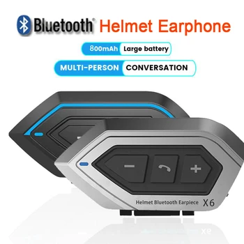 Bluetooth-5.0 Mootorratta Kiivri Peakomplekti Ja Traadita Kõrvaklappide Rolleri Handsfree Stereo Kõrvaklapid Kõlar Müra Vähendamine Koos Mic 13