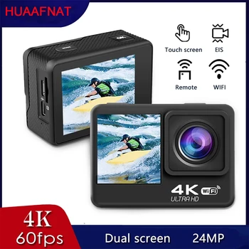 S60TR Action Kaamera 4K 60FPS 24MP EIS 2.0 Touch LCD-Dual Screen WiFi Veekindel pult 4X Zoom Go Sport pro Kaamera