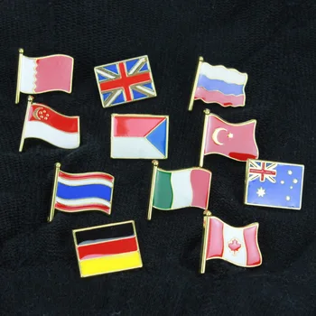 Cartoon riigi lipu sõle tsingi sulam die-valatud metallist rinnamärk kohandatud maailma riikides õli tilk pääsme suveniiri 9