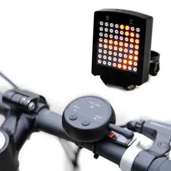 LED Jalgratta Saba Kerge puldiga 64 LED Traadita USB-Laetav Bike tagatuled suunatuled Ohutus Hoiatus Tuli #2 8