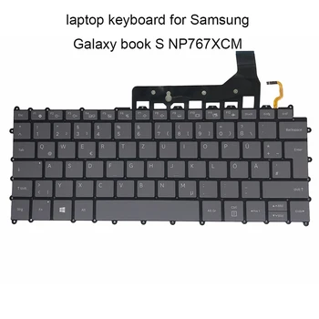 Asendamine klaviatuur Samsung Galaxy raamat S NP767XCM taustvalgustusega klaviatuur GR GE saksa hall, suur enter klahv sülearvuti uute teoste 9
