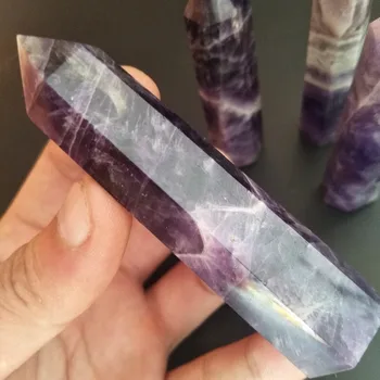 1tk 53g/90mm loomulik fantaasia ametüst crystal võlukepp energia quartz crystal punkti tervendav kivi 9