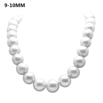 9-10mm Ring Pearl Neckalace Looduslikku Magevee Pärl Ehted Naistele, 925 Sterling Hõbe Choker Kaelakee