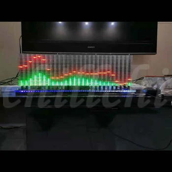 32-segmendi LED-full-color muusika peksmine spektri 3D akrüül-remote control voice control line kontroll kell animatsiooni kiire DIY 3