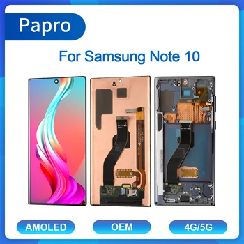 AMOLED Samsung Galaxy Märkus 10 SM-N970F SM-N970F/DS LCD Ekraan Puutetundlik Digitizer OLED Assamblee Asendamine Raam
