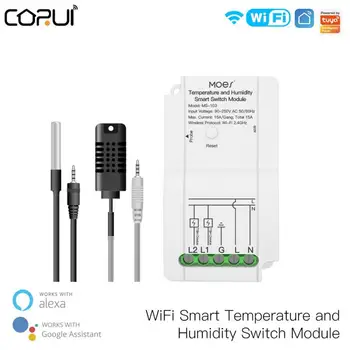 Tuya WiFi Smart Temperatuur Niiskus Lüliti Moodul Dual Andur Relee Väljund Wireless Controller Tööd Tuya Alexa Google Kodu 8