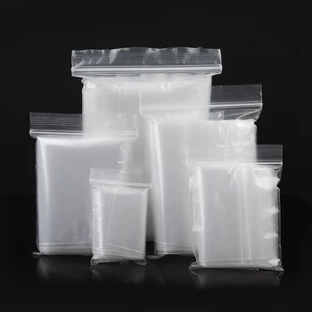 20-200Pcs/kott Plastikust Ziplock Kotid Lihtne, Selge, Läbipaistev Pakend kott Helmed Kaelakee Ehted Tasku