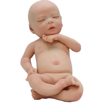 Veenides nähtav 18inch Täis Tahke puhas silikoon uuestisündinud nukk komplekt 3D naha värvimine DIY Värvitud Bebe Nukk Komplektid 7