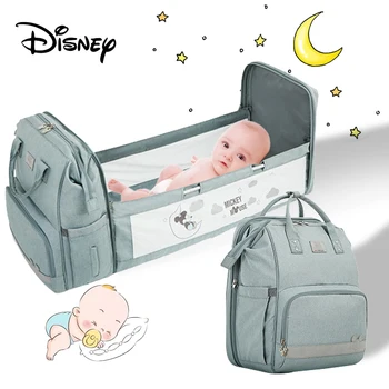 Disney Uus Mähe Kott, Seljakott Moms Emme Beebi Kotid Multifunktsionaalne Kaks Eesmärki-Voodi Pakett Topiline Kott Reisi Jalutuskäru Kott 3