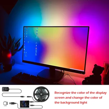 Arvuti Unistus Ekraani taustvalgus Jälgimise Arvuti Monitor Muutmine Sama Värvi Smart WS2812B Ambilamp 6