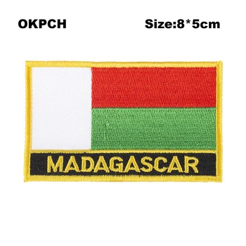 Madagaskar Lipu plaastrid kleebised t-särgid sõjalise plaaster soojuse ülekannet PT0110-R