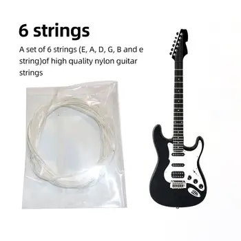 6tk/set Klassikalise Kitarri Nailon-String Kitarri, Bassi Osad, Tarvikud Vastupidavus Korrosioonile Vastupidav String 8