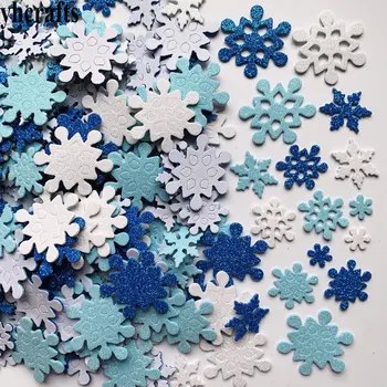 1bag/PALJU. Glitter talvel lumehelves vaht kleebised Xmas käsitöö Tegevusala esemed jõulupidu dekoratiivsed kleebised Lapsed DIY mänguasjad 7