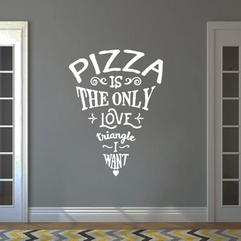 Seina Decal Quote Ainult Armastusest Pizza Vinüül Aken Kleebis Restoran, Kohvik söögitoa Sisustus Decor Loominguline Kiri Seinamaaling DW9197 9