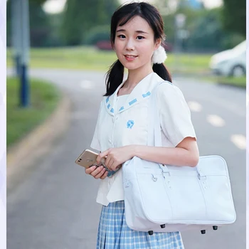 Tüdrukud Jaapani Koolis Kotid keskkooli Kolledži JK Ühtne kott Unisex õlakott Messenger Bag PU Nahast käekott 5