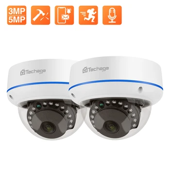 Techage H. 265 Sise-HD 5MP Dome Vandal-tõendeid Home Security POE IP-Kaamera, Infrapuna Öise Nägemise One-way Audio Smart-Kaamera 2