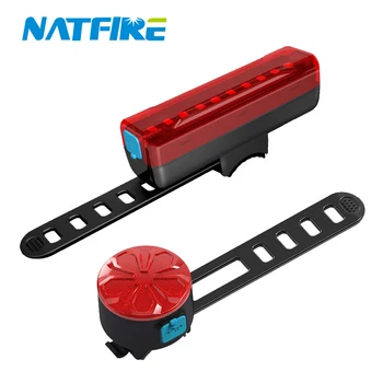 NATFIRE 15-50 Tundi Jalgratta Tagumine Tuli USB Laetav LED Selja Taga Taillight Jalgrattasõidu Ohutus Punane Hoiatus Tuli 4