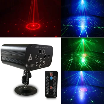 3/6/8 Augud LED Disko tuled koju hääljuhtimine Muusika RGBW Laser Projektor LED-dj Lava Valgus Jaoks Pulmapidu KTV Baar 4