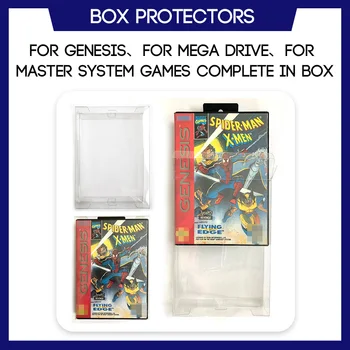 Kasti Kaitsmega Genesis Mega Drive Jaoks Master System Mäng CIB Täielik Lahtrisse Kohandatud Selge Plastist 10