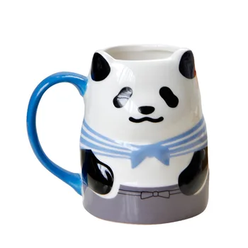 400ml Jaapani 3D-Panda Cartoon Keraamiline kohvitass Kawaii Eco Sõbralik Tassi Kohvi Piima, Mahla 5