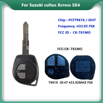 CN048020 2 Nuppu Smart Key Suzuki cultus Xcross Remote T61M0 433.92 MHz FSK PCF7961X / HITAG 3 / 47 KIIP 5