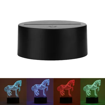 Led Lamp Base Touch Lüliti Kaasaegne Black-USB-Kaabel Puldi Öö Valguses Akrüül 3D Led Öösel Lampi kokku pandud