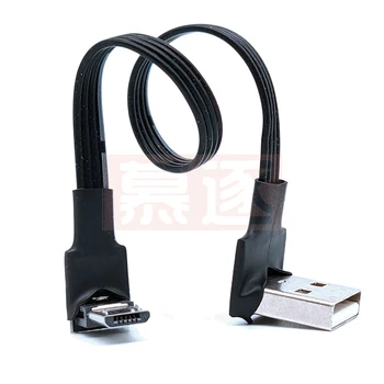 0,1 m-1m Super Korter paindlik Up & Down & Vasak ja Parem Nurk 90 Kraadi USB Micro-USB Isane USB-mees Andmete Eest pistik Kaabli 6