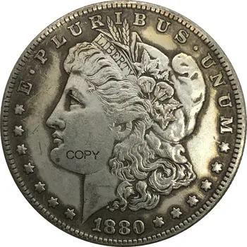 1880 Tagastamatu Ühendriigid 1 Üks Dollar Morgan Dollar Cupronickel hõbetatud Koopia Mündid 10