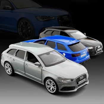 2 Suurus Audi RS6 Vaguni Diecast Sulam, Metall Luksus Auto Mudel ja Tõmba Tagasi Auto Lastele Mänguasjade Kogumise V301 5