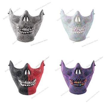 Halloween Mask Cosplay Õudus Mask Näo Kaunistamiseks Pool Masque Maskeraad Maskid Pool Jube Luukere Rekvisiidid Mänguasi Täiskasvanud Lapsed 1