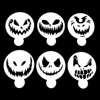 6Pc/komplekt Halloween Pumpkin juht Plastikust Kook Šabloonid Spray Šabloonid Kook Hallituse Kaunistus Pagari-Tools DIY Hallituse Fondant, Mall 13