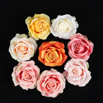 5tk/10cm kunstlik silk flower lill, roos pea pulmapidu kodu kaunistamiseks shooting rekvisiidid võltsitud lille 18 värve